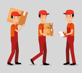 logistic services with team delivery workers