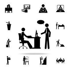 business conversation icon. people in work icons universal set for web and mobile