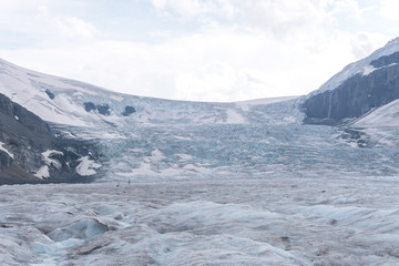 Fototapeta na wymiar Icy glacier in the mountains