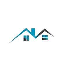 real estate logo house roof design vector