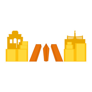 recommend clip art: Colored cityscape of Madrid