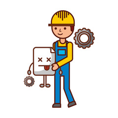 worker construction holding website error problem