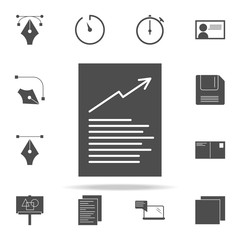 chart document icon. web icons universal set for web and mobile
