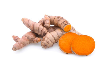 turmeric isolated on white background