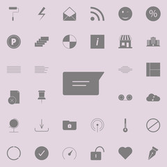 Speach bubble with text  icon. web icons universal set for web and mobile
