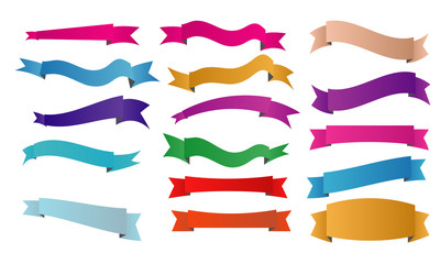 Obraz premium collection of ribbon banner vector