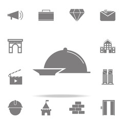 Restaurant Steel Serving Tray. Cloche icon. web icons universal set for web and mobile
