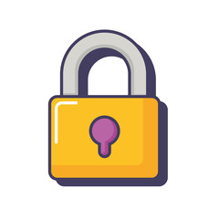 security padlock close protection symbol