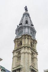 Fototapeta na wymiar Philadelphia’s city hall tower