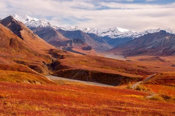 Photo sur Plexiglas Denali Journée d& 39 automne colorée en Alaska