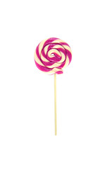 Fruit lollipop isolated on white background.