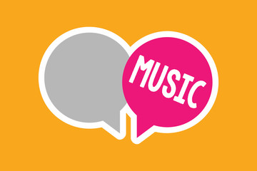 Text sign showing Music. Conceptual photo vocal or instrumental sounds in such way to produce beauty form.
