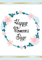 Happy Woman's Day greeting card