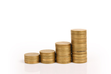 coins stock finance and business concept