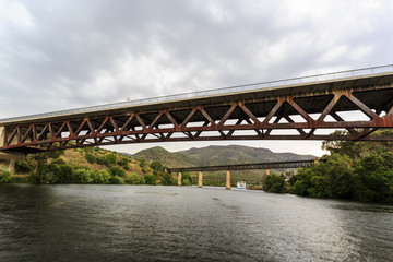 Fototapeta na wymiar Barca de Alva – Two Bridges over Agueda River