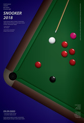 Snooker Championship Poster Design Template Vector Illustration