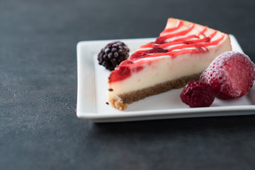 Berry mixxed berry rasberry strawberry cheesecake