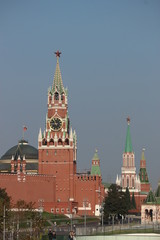Amazing view to Kremlin towers and Red square, Moscow, Russia