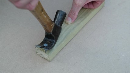 Clawhammer removing a nail