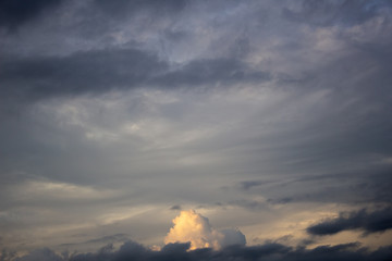 beautiful sjy and clouds at sunset in venezuela