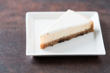 Vanilla bean cheesecake slice