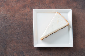 Vanilla bean cheesecake slice