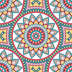 Hand drawn ornamental seamless pattern
