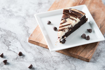Chocolate swirl cheesecake