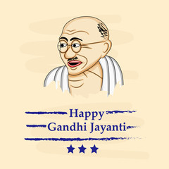illustration of elements of Gandhi Jayanti background. Gandhi Jayanti is a national festival celebrated in India to mark the occasion of the birthday of Mohandas Karamchand Gandhi
