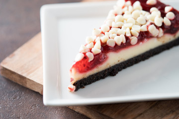 White chocolate rasberry cheesecake