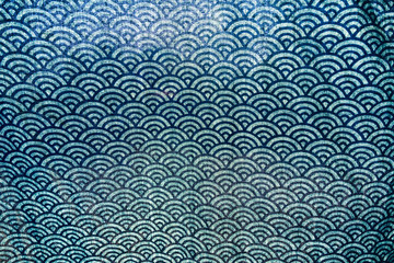 Tie batik dyeing tie batik indigo color or mauhom color on fabric background