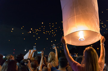 Floating lanterns Festival