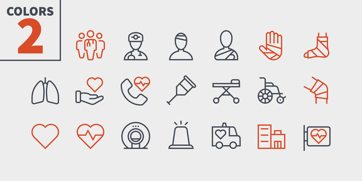 Medical UI Pixel Perfect Well-crafted Vector Thin Line Icons 48x48 Ready for 24x24 Grid for Web Graphics and Apps with Editable Stroke. Simple Minimal Pictogram Part 3-3