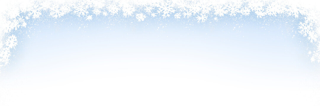 Blue  winter snowfall  watercolor background . Hand drawn  texture