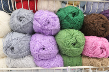 Wool yarn balls