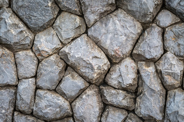 Old stone rock wall
