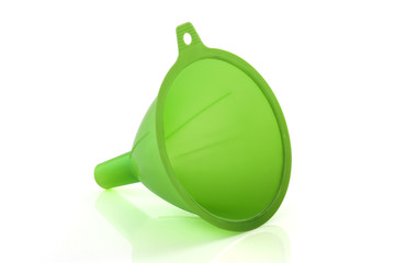 funnel plastic isolated white background