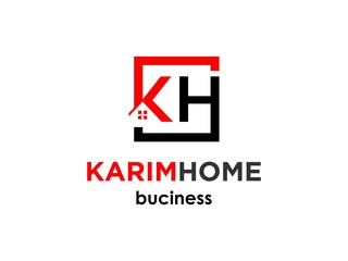 initial KH real estate logo Designs Inspiration