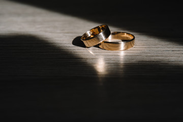 beautiful wedding rings in a good light