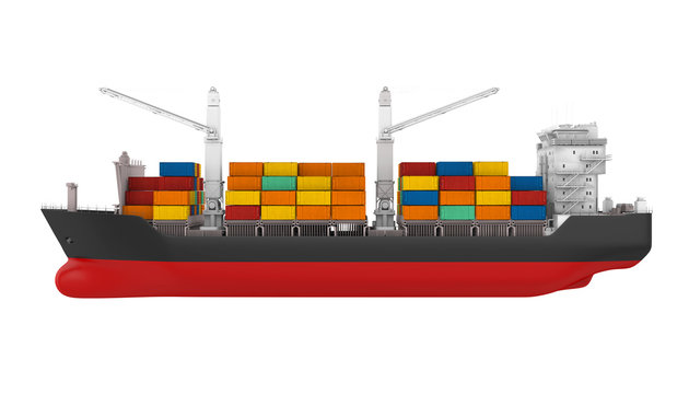 Container Ship Isolated