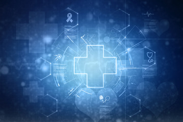 2D illustration medical structure background
