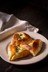 pies in the form of a triangle