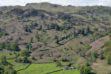 View towards Easedale from summit of Helm Crag, Lake District