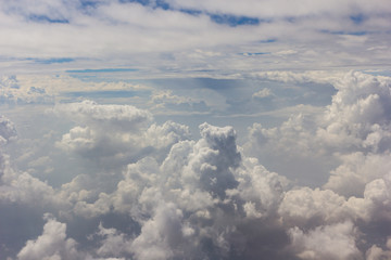 Cloudscape blue sky and white cloud