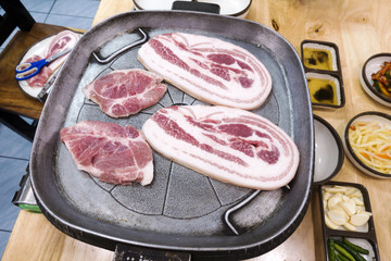 Korean style grill with side dish