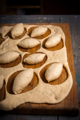 pies on a board