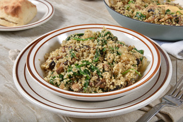 Spinach Mushroom Quinoa Dinner