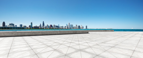 empty ground with skyline