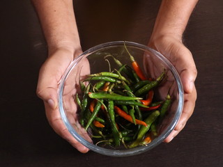 fresh chili on white background,Green pepper isolated on a white background,Close-up of some red and green chillies mixed,Fresh green chilli on old wooden background