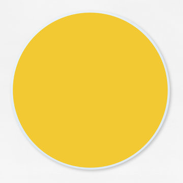 Round empty yellow circle vector illustration